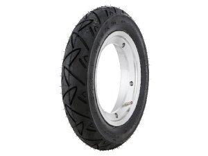 Reifen CONTINENTAL TWIST,  3.00-10 50M,  reinforced   vorne  KBA 50133, Special Pack auf Felge SIP 2.10-10 schlauchlos, Aluminium poliert, montiert, fahrfertig!