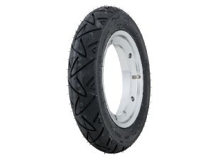 Reifen CONTINENTAL TWIST,  3.00-10 50M,  reinforced   hinten  KBA 50133, Special Pack auf Felge SIP 2.10-10 schlauchlos, Aluminium poliert, montiert, fahrfertig!