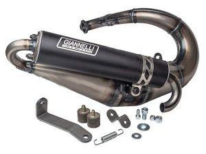Rennauspuff GIANNELLI Vintage  RACING fr APE 50  Stahl, silber, Farbe (ESD): schwarz,  ab 110ccm