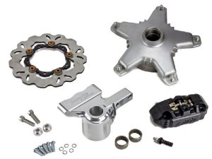 Scheibenbremse Scooter + Service 4-Kolben Radial, PX 98/Millenium, Stage 6, schwarz eloxiert Vespa PX, Pk