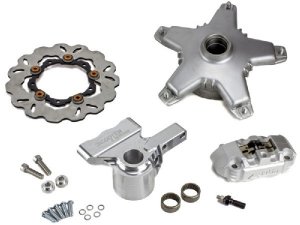 Scheibenbremse Scooter + Service 4-Kolben Radial, PX 98/Millenium, Stage 6, silber/natur eloxiert Vespa PX, Pk