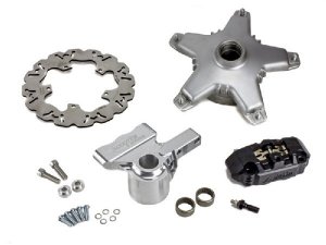 Scheibenbremse Scooter + Service 4-Kolben Radial, PX 98/Millenium, Malossi Whoop, schwarz eloxiert Vespa PX, Pk
