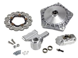 Scheibenbremse Scooter + Service 4-Kolben Radial, Grimeca NT abgedreht, Stage 6, silber/natur eloxiert Vespa PX, Pk