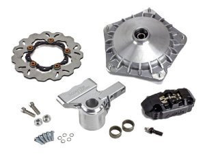 Scheibenbremse Scooter + Service 4-Kolben Radial, Grimeca NT abgedreht, Stage 6, schwarz eloxiert Vespa PX, Pk
