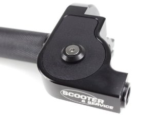 Abdeckung fr Gasgriff CNC 90 kugelgelagert / Alu, schwarz eloxiert Vespa Lambretta