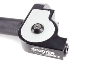 Abdeckung fr Gasgriff CNC 90 kugelgelagert / Alu, silber eloxiert Vespa Lambretta