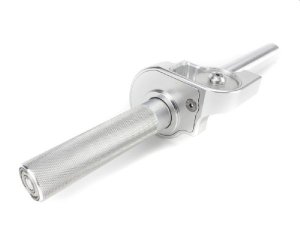 Gasgriffsystem CNC Scooter + Service komplett silber Vespa Lambretta