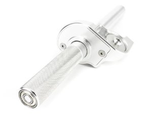 Gasgriffsystem CNC Scooter + Service komplett silber Vespa Lambretta