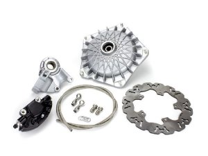 Scheibenbremse Grimeca NT Vollhydraulisch, Grimeca NT, Malossi Whoop, AJP Repro 11mm, schwarz, Gasgriffsystem Scooter and Service Vespa PX, Pk