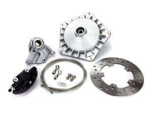 Scheibenbremse Grimeca NT Vollhydraulisch, Grimeca NT abgedreht, Standard, AJP Repro 11mm, schwarz, Gasrohr cnc mit Gasgriff Scooter and Service Vespa PX, Pk