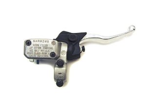 Scheibenbremse Grimeca NT Vollhydraulisch, Grimeca NT abgedreht, Malossi Whoop, Brembo 11mm, silber, Gasgriffsystem Scooter and Service Vespa PX, Pk
