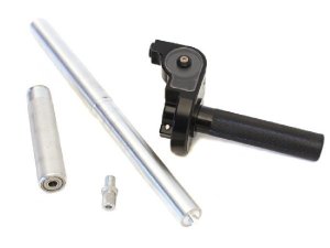 Gasgriffsystem CNC Scooter + Service komplett schwarz Vespa Lambretta