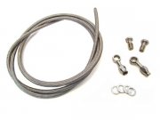 Stahlflex Bremsleitung komplett / Edelstahl, Banjo 20...