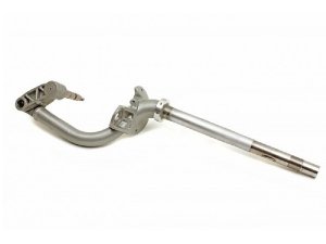 Gabel Vespa Cosa Superlow, VNA, VNB, GL, GS usw. - Lenkerklemmung quer, silbergrau pulverbeschichtet, 385mm