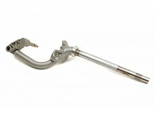 Gabel Vespa Cosa Superlow, VNA, VNB, GL, GS usw. - Lenkerklemmung quer, silbergrau pulverbeschichtet, 405mm