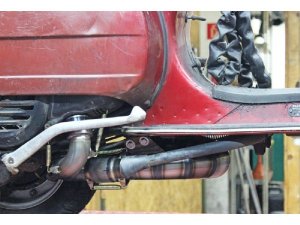 Auspuff Vespa PX 200 / Scooter + Service Newline hauptstndertauglich, Flansch passend fr Zylinder Malossi alt