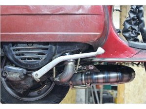 Auspuff Vespa PX 200 / Scooter + Service Newline S hauptstndertauglich, Flansch passend fr Zylinder Malossi alt