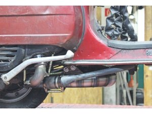 Auspuff Vespa PX 200 / Scooter + Service Newline S hauptstndertauglich, Flansch passend fr Zylinder Malossi alt