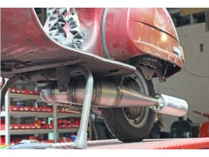 Auspuff Vespa PX 200 / Scooter + Service Newline Edelstahl hauptstndertauglich, Flansch passend fr Zylinder Malossi alt
