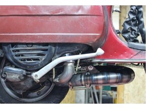 Auspuff Vespa PX 200 / Scooter + Service Newline Edelstahl hauptstndertauglich, Flansch passend fr Zylinder Malossi Sport / MHR