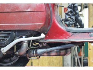 Auspuff Vespa PX 200 / Scooter + Service Newline S hauptstndertauglich, Flansch passend fr Zylinder Malossi Sport / MHR