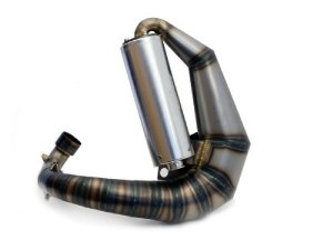 Auspuff Vespa PX 200 / Scooter + Service Newline Curley, Flansch passend fr Zylinder Malossi alt