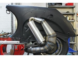 Auspuff Vespa PX 200 / Scooter + Service Newline Curley, Flansch passend fr Zylinder Malossi Sport