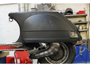 Auspuff Vespa PX 200 / Scooter + Service Newline Curley, Flansch passend fr Zylinder Malossi Sport