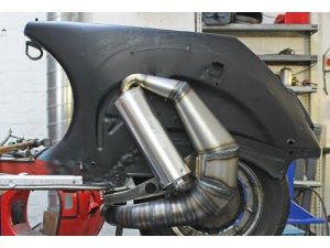 Auspuff Vespa PX 200 / Scooter + Service Newline Curley S, Flansch passend fr Malossi Sport