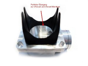 MRP Ansaugstutzen Oberteil Membran Largeframe CNC 30mm Vespa PX/T5/LML

