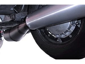 Rennauspuff Pipe Design Vespa PX 200 Bullet 220 Racetrack - normales Stahlblech