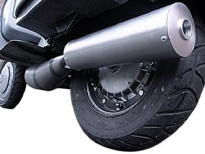 Rennauspuff Pipe Design Vespa PX 200 Bullet 220 Racetrack - normales Stahlblech