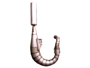 Rennauspuff Pipe Design Vespa PX 200 Bullet 220 - normales Stahlblech