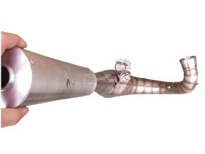 Rennauspuff Pipe Design Vespa PX 200 Bullet 220 - normales Stahlblech