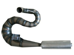 Rennauspuff Pipe Design Vespa PX 200 Cobra 220 - normales Stahlblech