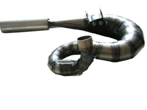 Rennauspuff Pipe Design Vespa PX 200 Cobra 220 - normales Stahlblech