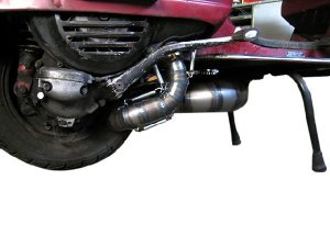 Rennauspuff Pipe Design Vespa PX 200 Cobra 220 - normales Stahlblech
