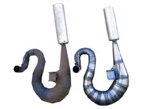 Rennauspuff Pipe Design Vespa PX 200 Cobra 220 II - normales Stahlblech