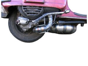 Rennauspuff Pipe Design Vespa PX 200 Cobra 220 II - normales Stahlblech