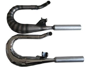 Rennauspuff Pipe Design Vespa PX 200 Duster 220 - normales Stahlblech