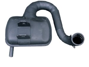 Rennauspuff Pipe Design Vespa PX 200 Silent-Box Original 220 III - normales Stahlblech