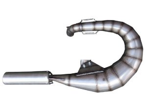 Rennauspuff Pipe Design Vespa PX 125, 150, 177 Bullet 195 EVO - normales Stahlblech