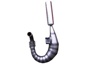 Rennauspuff Pipe Design Vespa PX 125, 150, 177 Hornet 195 EVO - normales Stahlblech