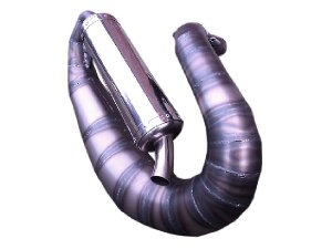 Rennauspuff Pipe Design Vespa Smallframe V50, PV, ET3, PK Duster 150 Curly - normales Stahlblech