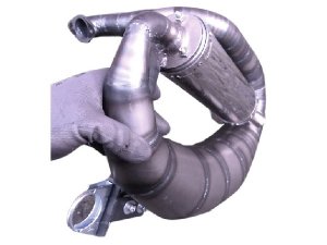 Rennauspuff Pipe Design Vespa Smallframe V50, PV, ET3, PK Duster 150 Curly - normales Stahlblech