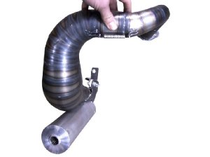 Rennauspuff Pipe Design Vespa Smallframe V50, PV, ET3, PK Hornet Falc DF - normales Stahlblech