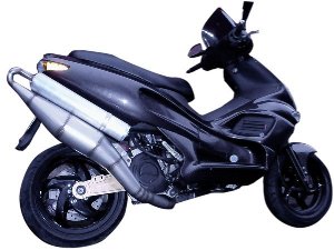 Rennauspuff Pipe Design Automatik Piaggio Gilera 2 Takt Maxi 125, 150, 180 Bullet automatic - normales Stahlblech