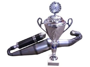 Rennauspuff Pipe Design Automatik Piaggio Gilera 2 Takt Maxi 125, 150, 180 Hornet automatic - normales Stahlblech