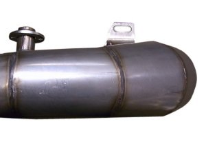 Rennauspuff Pipe Design Vespa T5 125, 172 Bullet T5 - normales Stahlblech