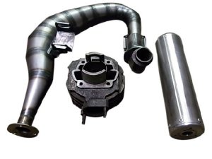 Rennauspuff Pipe Design Vespa T5 125, 172 Basic-Star T5 - normales Stahlblech